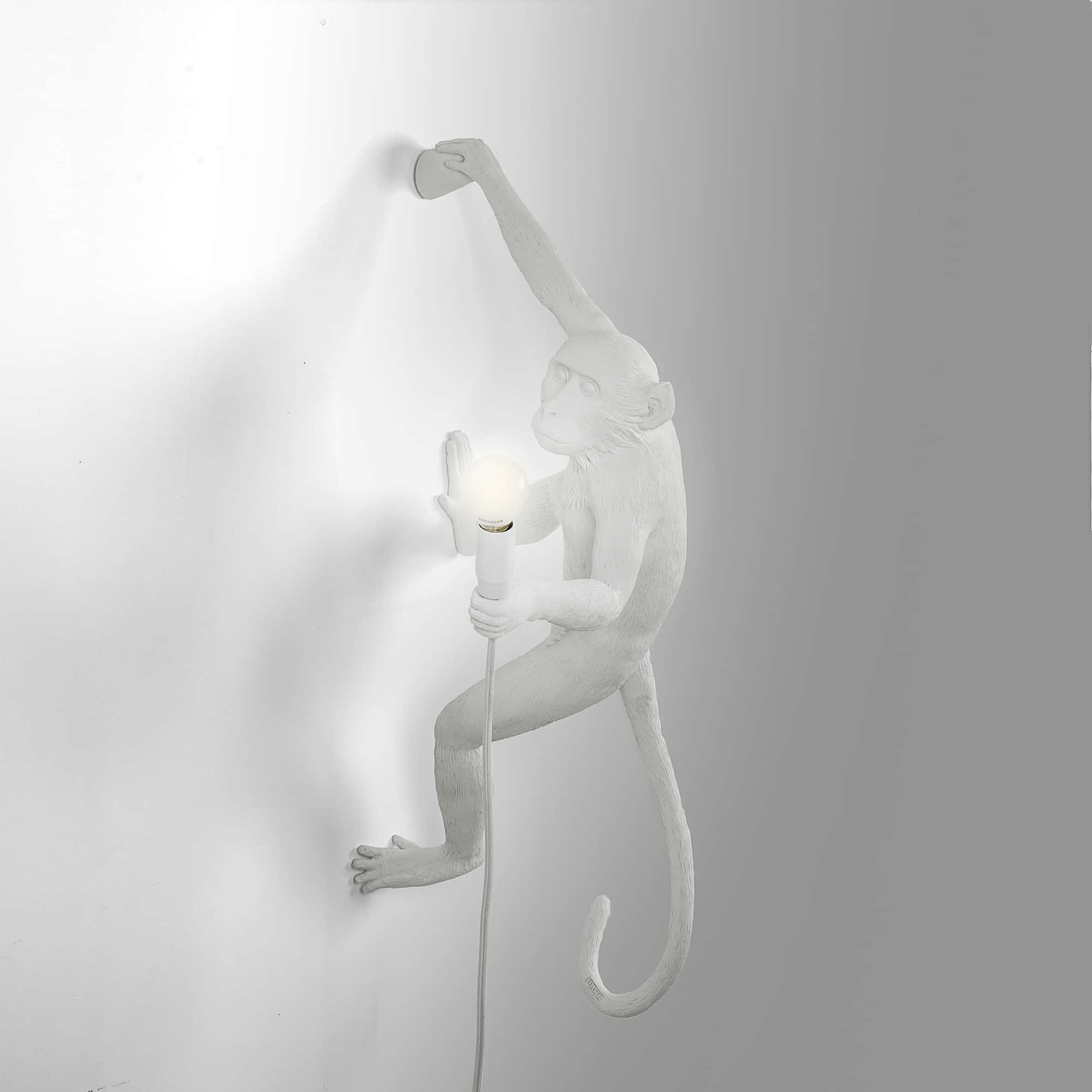 MONKEY Lamp HANGING RIGHT WHITE